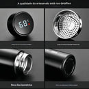 Garrafa Térmica 500ml FitMode® com Medidor Digital – Mantenha sua Bebida na Temperatura Ideal + Bolsa Térmica de Brinde