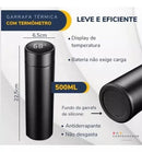 Garrafa Térmica 500ml FitMode® com Medidor Digital – Mantenha sua Bebida na Temperatura Ideal + Bolsa Térmica de Brinde