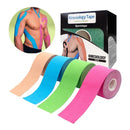 Fita Kinesio Tape FitMode® – Bandagem Elástica 5cm x 5m para Alívio de Dores, Suporte Muscular e Fisioterapia 40+